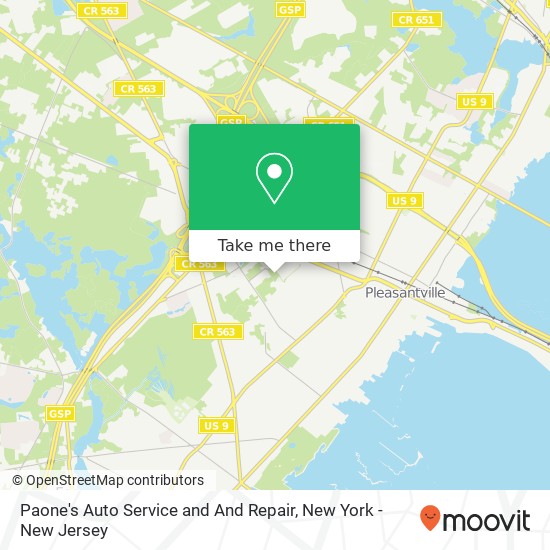 Paone's Auto Service and And Repair map