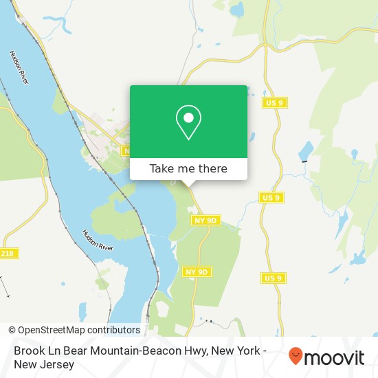 Mapa de Brook Ln Bear Mountain-Beacon Hwy