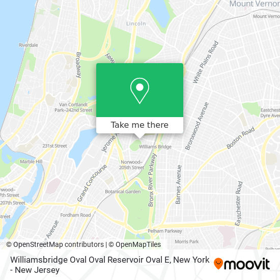 Williamsbridge Oval Oval Reservoir Oval E map