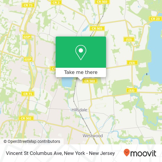 Mapa de Vincent St Columbus Ave