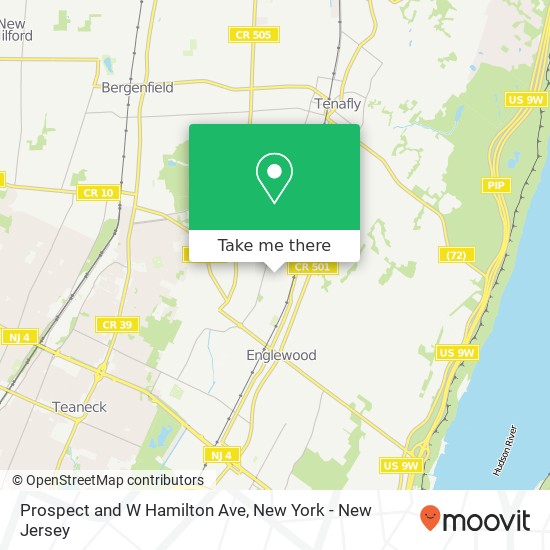 Prospect and W Hamilton Ave map
