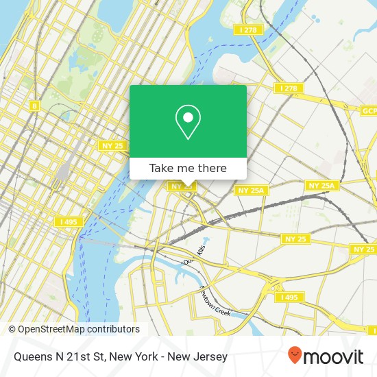 Mapa de Queens N 21st St
