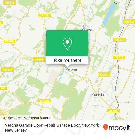 Mapa de Verona Garage Door Repair Garage Door