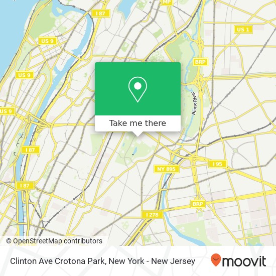 Clinton Ave Crotona Park map