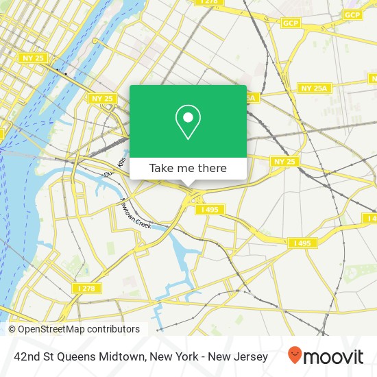 Mapa de 42nd St Queens Midtown