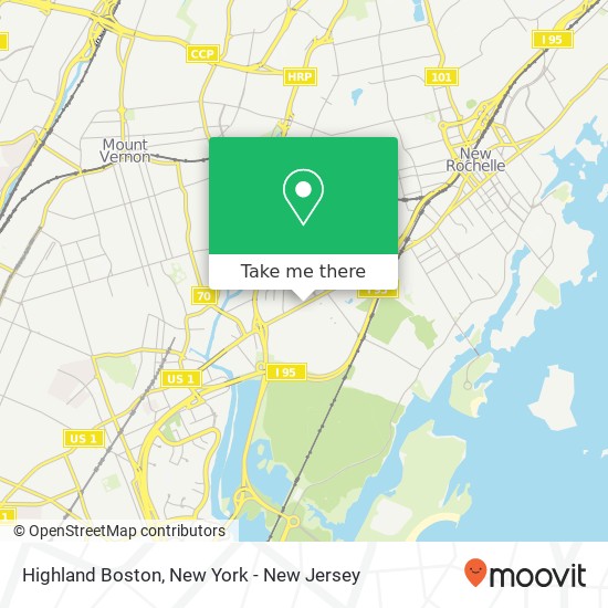 Mapa de Highland Boston