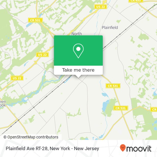 Plainfield Ave RT-28 map