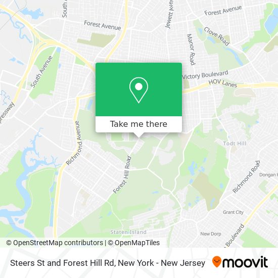 Steers St and Forest Hill Rd map