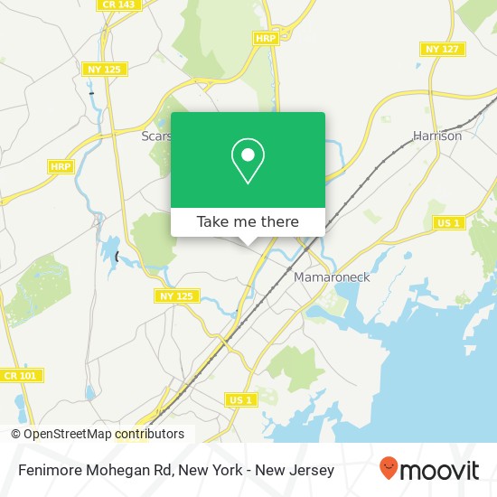 Fenimore Mohegan Rd map