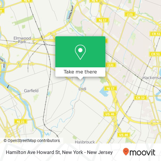Mapa de Hamilton Ave Howard St