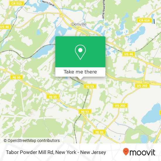 Tabor Powder Mill Rd map