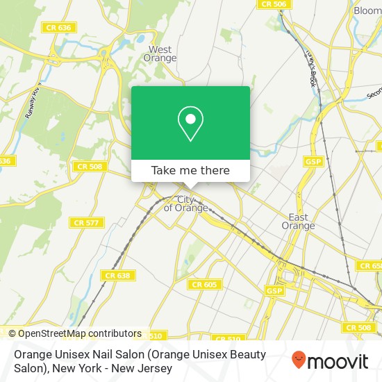 Mapa de Orange Unisex Nail Salon
