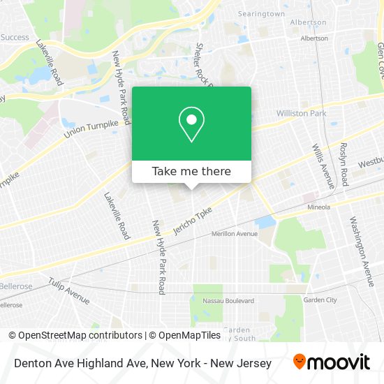 Denton Ave Highland Ave map