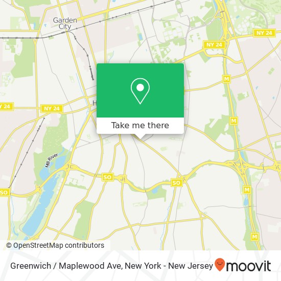 Mapa de Greenwich / Maplewood Ave