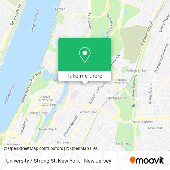 University / Strong St map