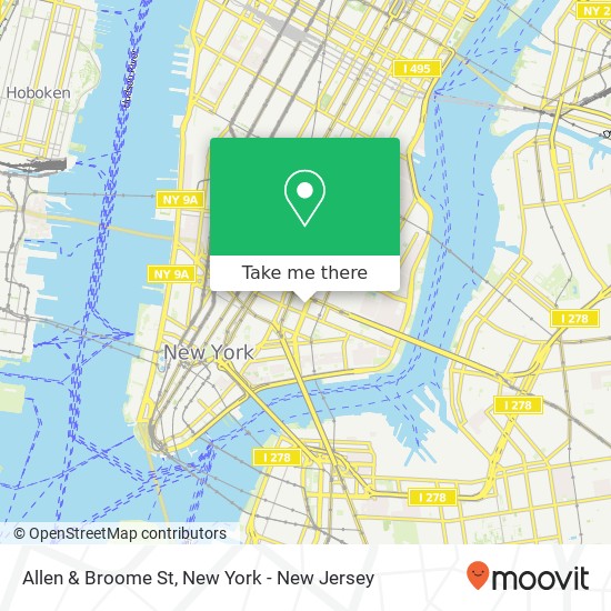 Mapa de Allen & Broome St