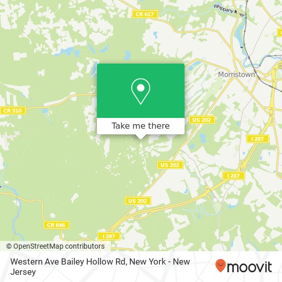 Mapa de Western Ave Bailey Hollow Rd