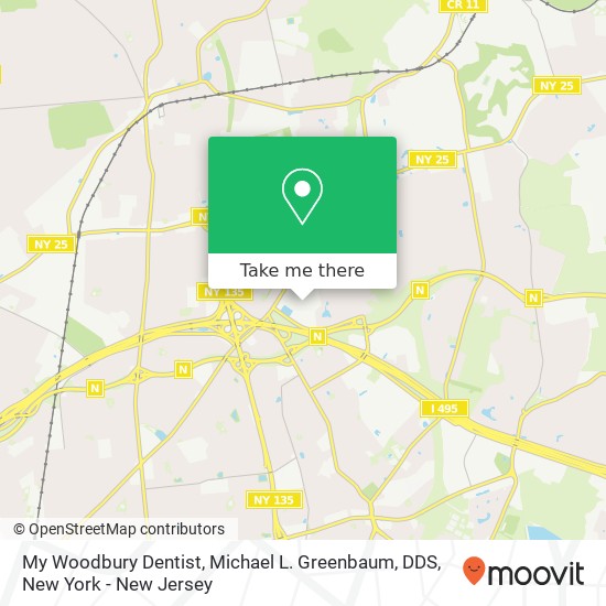 My Woodbury Dentist, Michael L. Greenbaum, DDS map