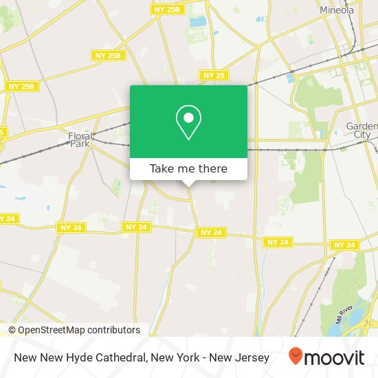 New New Hyde Cathedral map