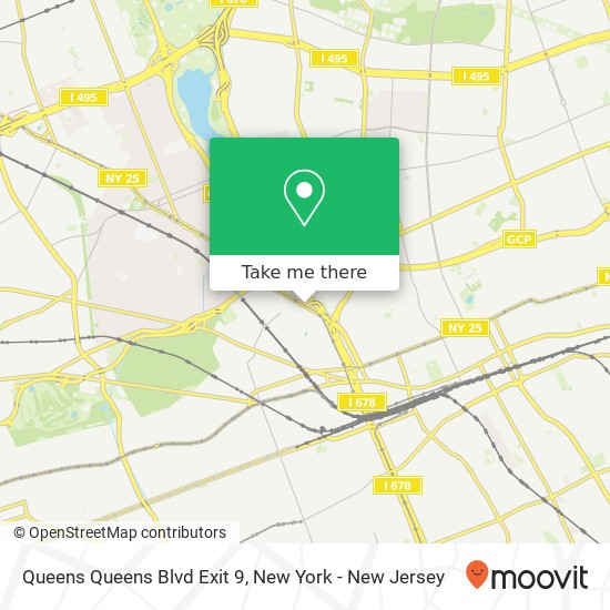 Mapa de Queens Queens Blvd Exit 9