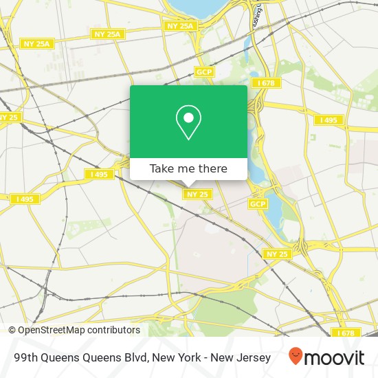 Mapa de 99th Queens Queens Blvd