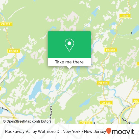 Mapa de Rockaway Valley Wetmore Dr