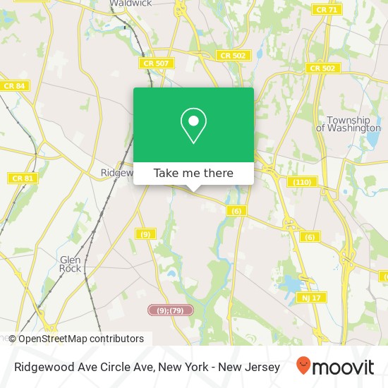 Ridgewood Ave Circle Ave map