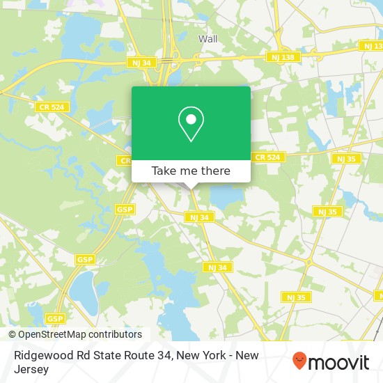 Mapa de Ridgewood Rd State Route 34
