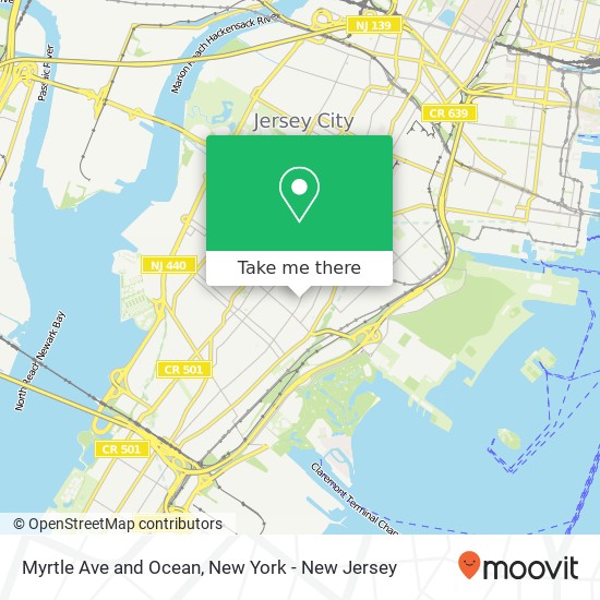 Mapa de Myrtle Ave and Ocean