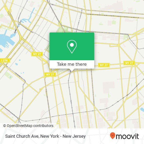 Saint Church Ave map
