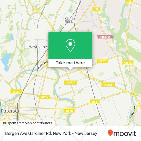 Mapa de Bergen Ave Gardiner Rd