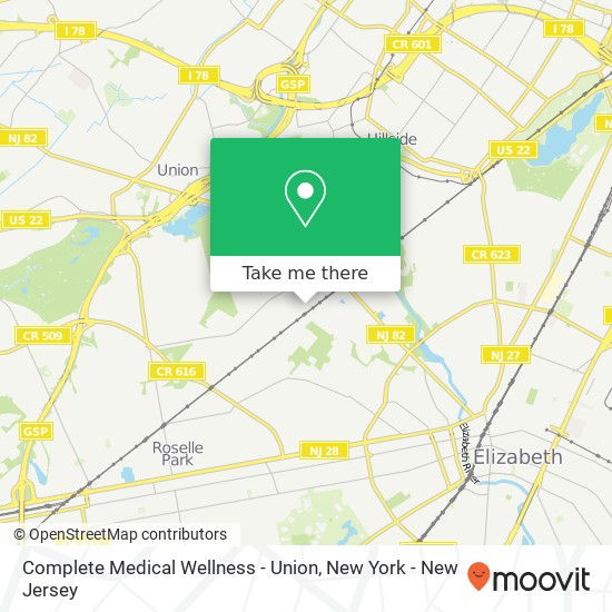 Mapa de Complete Medical Wellness - Union