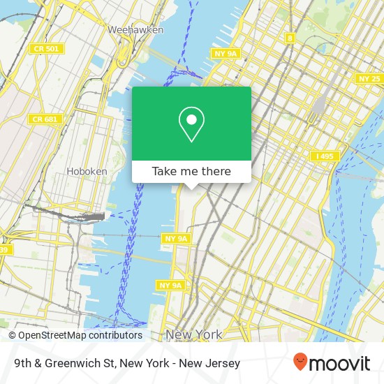 9th & Greenwich St map
