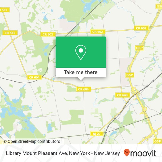 Mapa de Library Mount Pleasant Ave