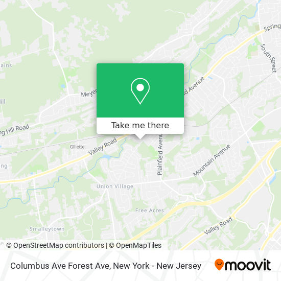 Mapa de Columbus Ave Forest Ave