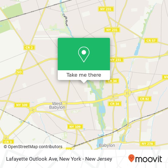 Mapa de Lafayette Outlook Ave