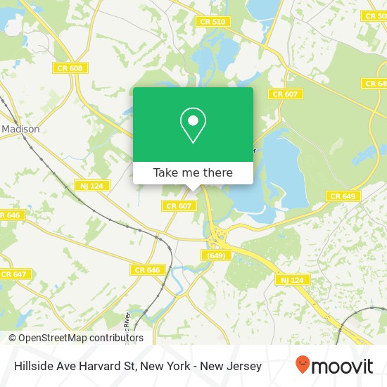 Mapa de Hillside Ave Harvard St