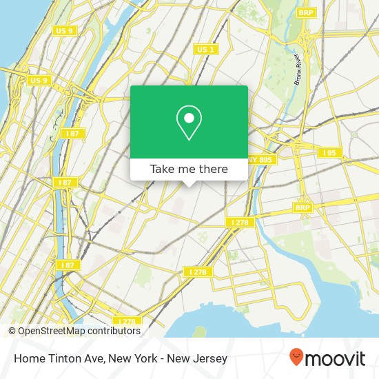 Home Tinton Ave map
