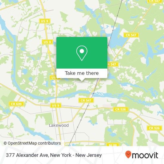 Mapa de 377 Alexander Ave, Howell, NJ 07731