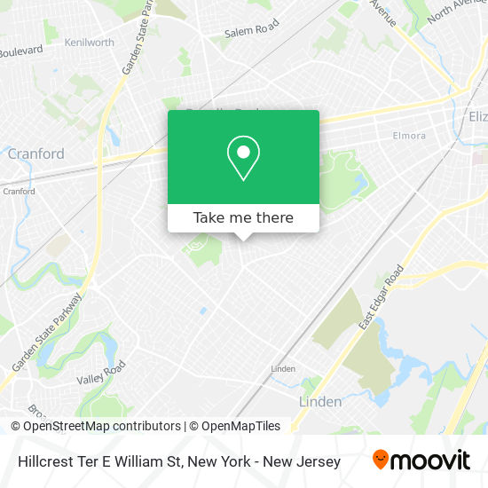 Hillcrest Ter E William St map