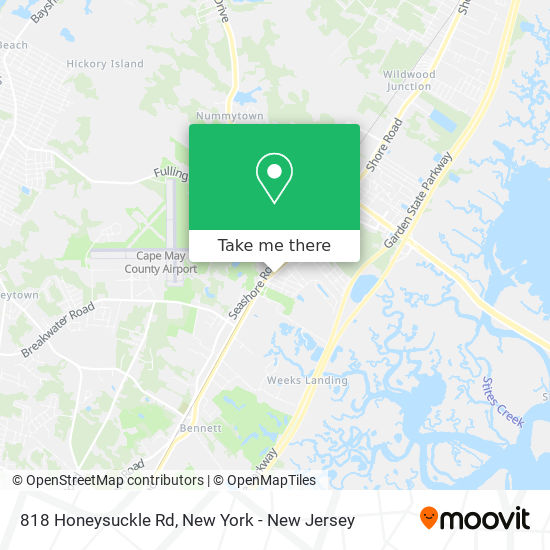 Mapa de 818 Honeysuckle Rd