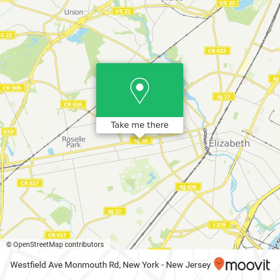 Mapa de Westfield Ave Monmouth Rd