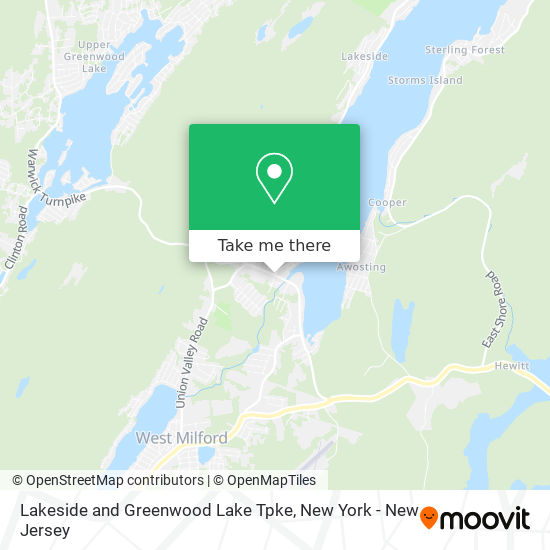 Lakeside and Greenwood Lake Tpke map