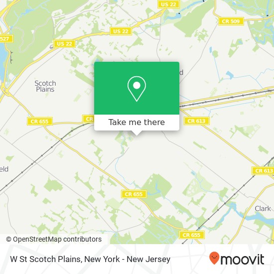 Mapa de W St Scotch Plains