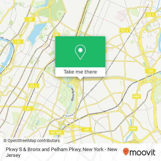 Pkwy S & Bronx and Pelham Pkwy map