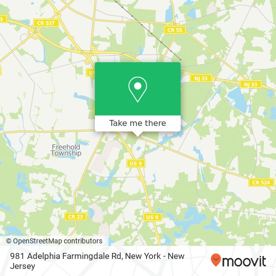 981 Adelphia Farmingdale Rd map