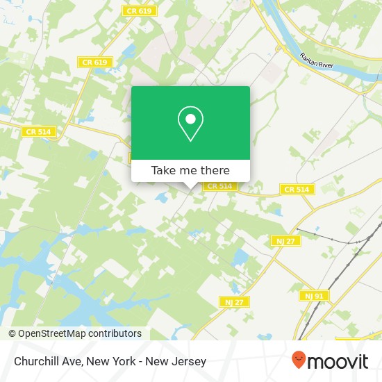 Churchill Ave map