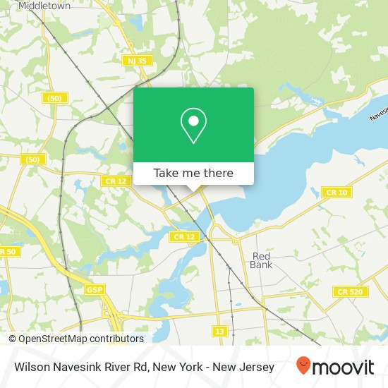 Wilson Navesink River Rd map
