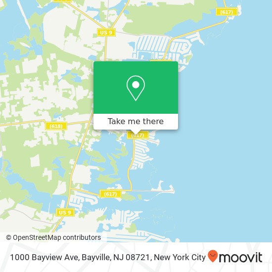 Mapa de 1000 Bayview Ave, Bayville, NJ 08721