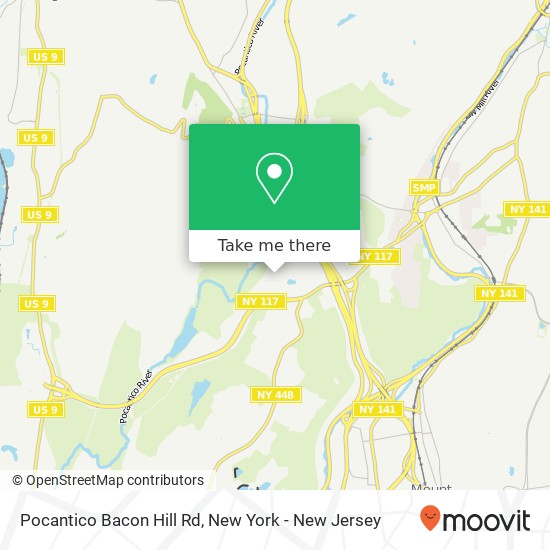 Pocantico Bacon Hill Rd map